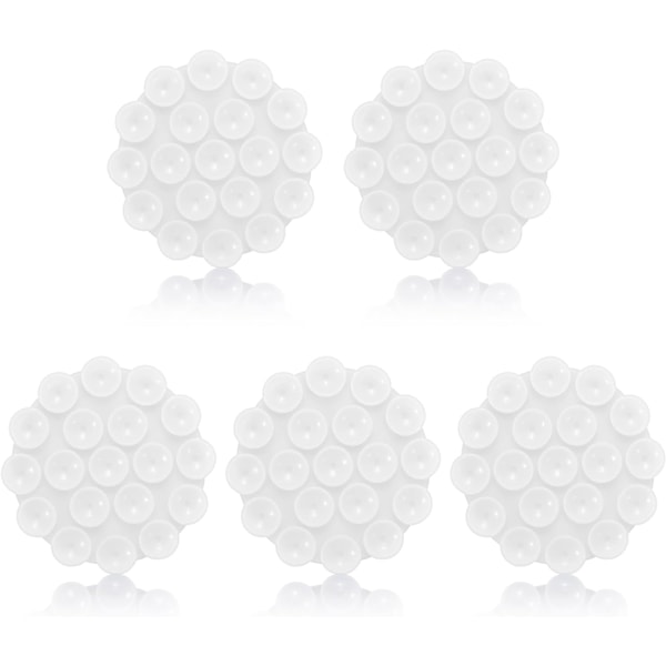 5 st Silikon Sugkopps Telefonhållare, Multifunktionell Telefon Sugfäste för Biltelefon Mini Sugkopp Matta Sugtelefonfodral Självhäftande Stöd White