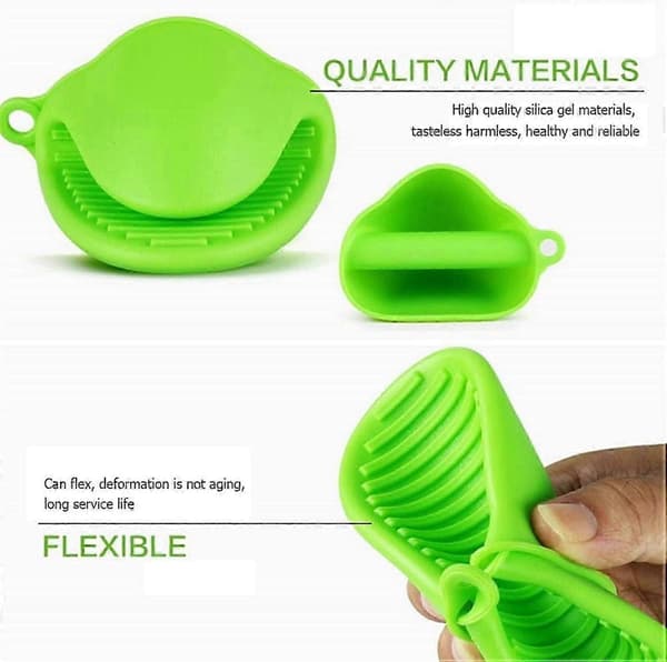 Silicone Oven Mitts for Immediate Use in the Pot or Kitchen as Pot Holders or Cake Pan Holders Oven Mitts and Pot Holders (Green, 2 Pcs/Set)