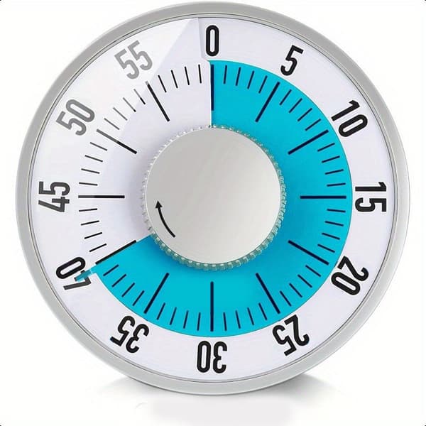60 minutter mekanisk kjøkkentimer Magnetisk nedtellingstimer for matlaging og studier Blå Blue