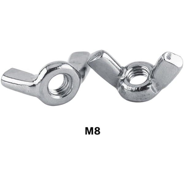 SS316 Stainless Steel Wing Nut, Wing Nut, Thumb Screw Fastener (M8)