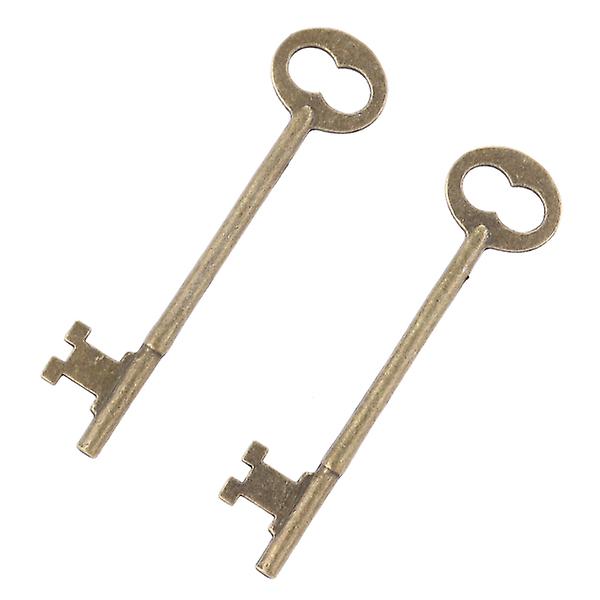 2 st Halsband Bulk Keys Bulk Charms Halsband Hänge Mini Fake Keys Julgransnycklar Ornament Ke