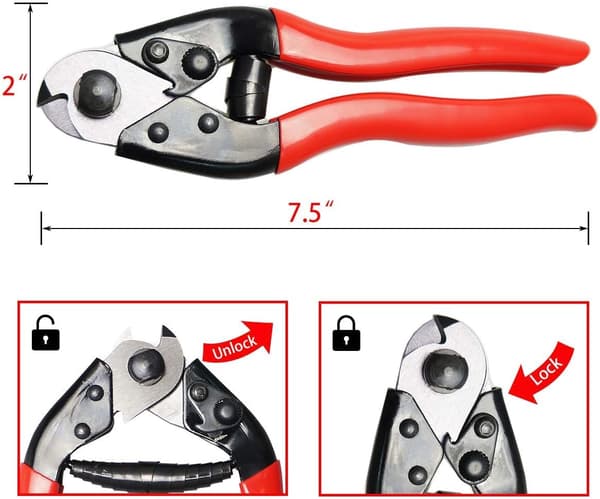 Kraftig skrallekabelkutter for aluminium/kobberkabler opp til
