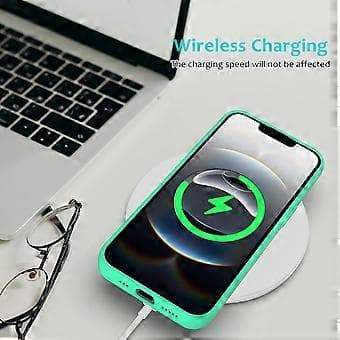Til iPhone 16e Cover Stødsikkert Flydende Silikone Blødt For Bagside Telefon Cover - Grøn Green