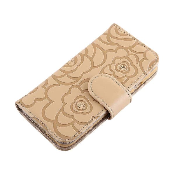 Flip PU Protective Phone Case with Stand & Card Slots For iPhone 6/6s Gold