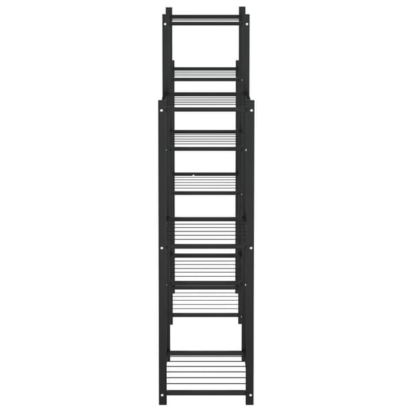 vidaXL Blomsterstativ 83x25x100 cm Sort Jern 4210 Sort 4210 Svart