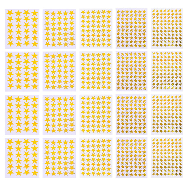 50 ark Dekaletiketter Barnkammare Väggdekal Star Reward Stickers Journaldekal Star Decal Nail Art StickerGolden13X10X0.1CM Golden 13X10X0.1CM