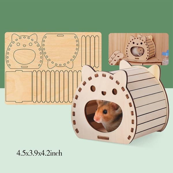 Hamster trehus gjemmested, hamster trehus, hamster trehus, lite tre hamsterhus, tre hamsterhus gjemmested