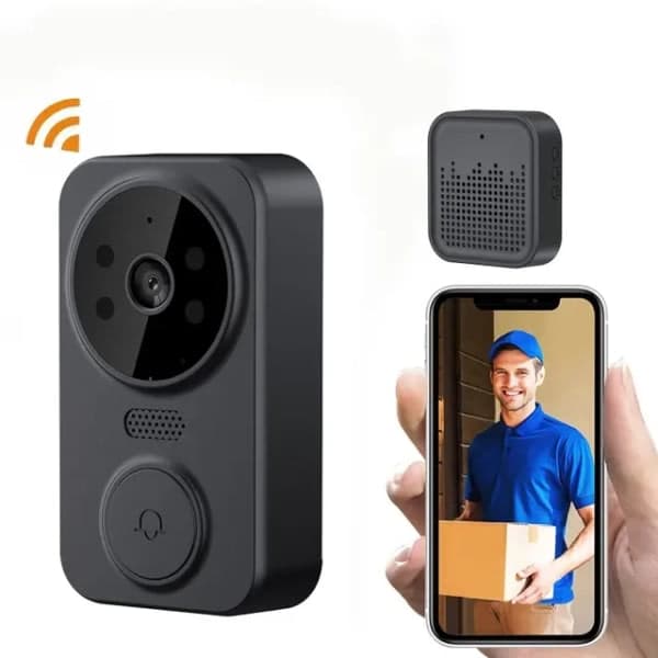 Tuya Hem Säkerhet Trådlös Dörrklocka Video Smart WiFi Dörrklocka med Kamera Intercom Trådlös Dörrklocka