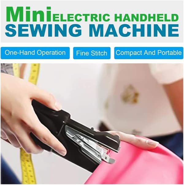 Mini Sewing Machine, Portable, Suitable for Beginners and Adults, Fast Stitch, Ideal for Home and Travel, Includes Sewing Accessories.