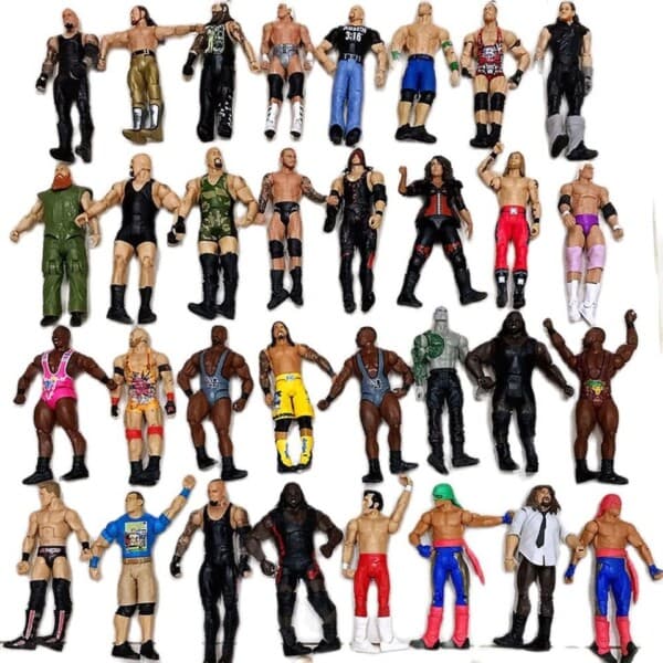 Original Wrestler actionfigurer Multi-ledade Svarta Män modell Figurer leksaker[GKS]