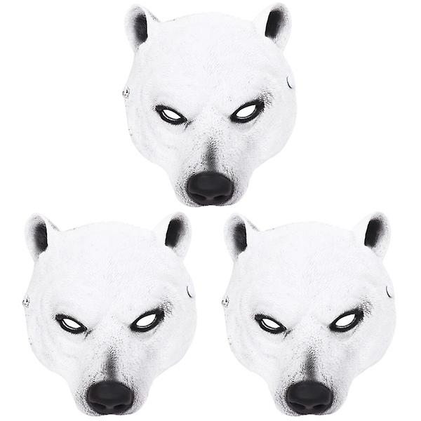 3stk Kostyme Festrekvisit Animal Pu Mask Utsøkt Masquerade Prop Animal Mask3stk23X23CM 3pcs 23X23CM