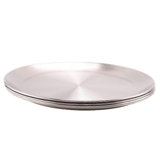 4-pak 30 cm pizzaplader, pizzabageplade i rustfrit stål, rund pizzabageplade, til bagning