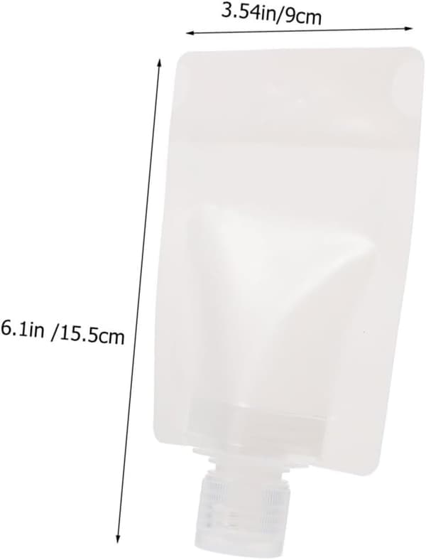 12 stk. påfyllbare oppbevaringsposer for lotion og sjampo med tut