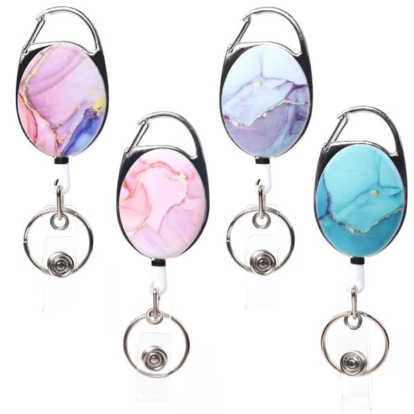 Oval Elastisk Infällbar Karbinhake Frostad Infällbar Karbinhake Zinklegeringsram Elastisk Utomhusnyckelring - Rosa