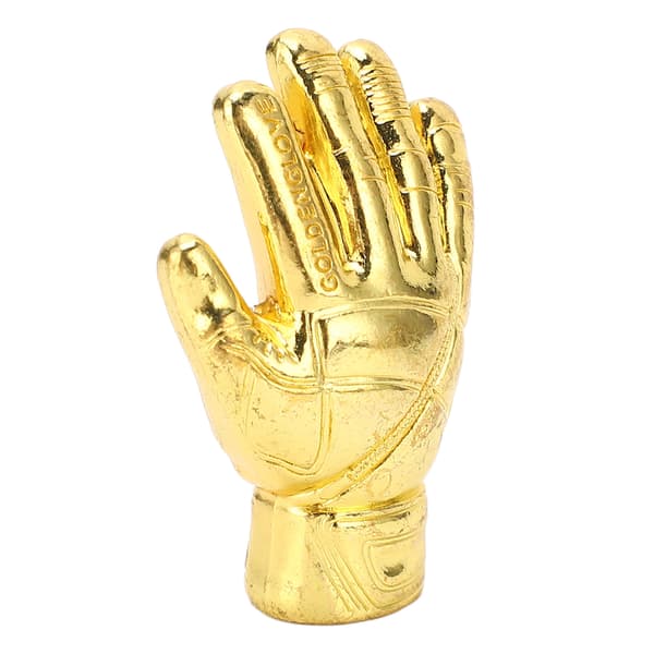 Gullfotballkeeperhansker Trofépris Gullbelagt Pynt