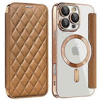 Magnetiskt läderfodral med kortfack och RFID-skydd för iPhone 16 Pro Max Style E Style E