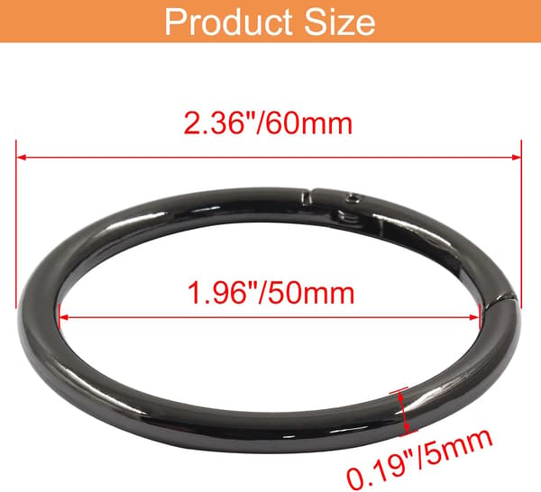 Triggerfjäder O-ringar Svart 2 tum 2 Inch Black