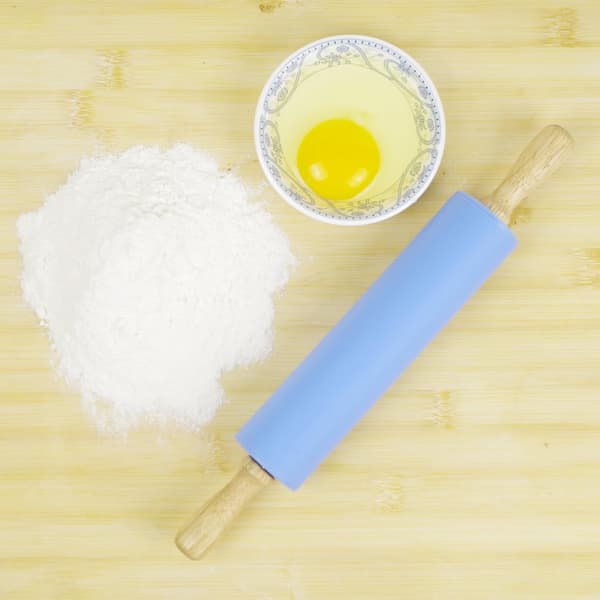 Kagerulle (Blå) - Non-stick Silikoneoverflade Træ