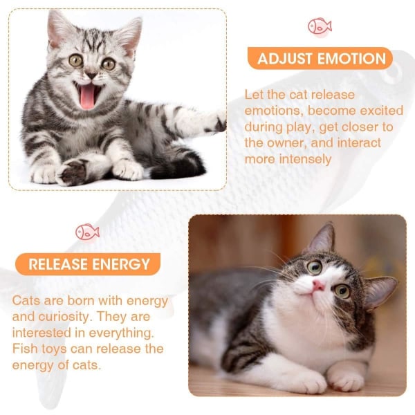 Husdjurstillbehör Leksaker för katter Elektriska katt- och fiskleksaker Standardprodukter (elektrisk karp + USB + kattmynta