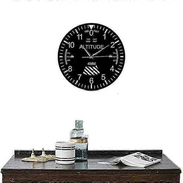 Altimeter Wall Clock Tracking Pilot Airplane Altimetry Modern Wall Clock Classic Instrument Home Decor