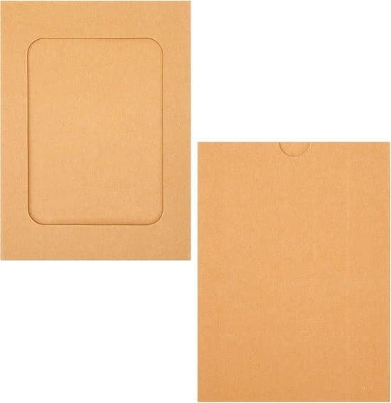 Leather Photo Frames (20 Pieces) - Photo Frames - DIY - 11.5 x 15.5 cm - Includes 20 Wooden Clips and Hemp String