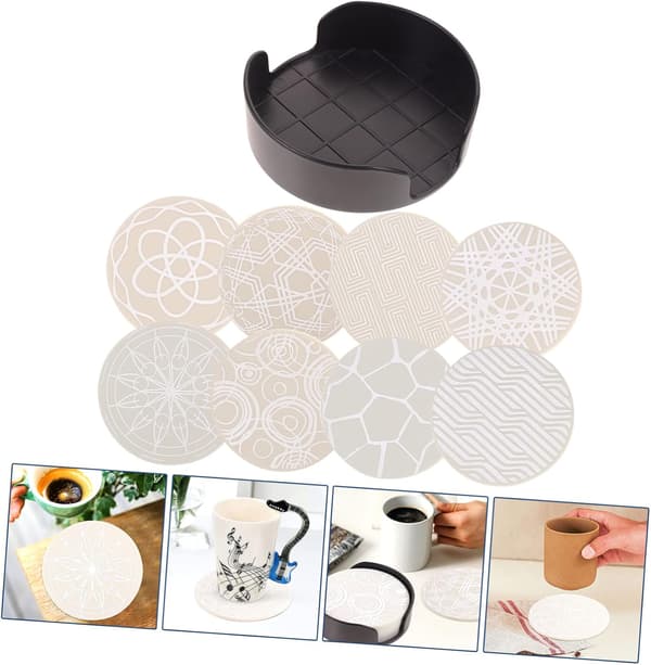 1 Set Silicone Coasters Decorate Sign Cup Coasters Decor