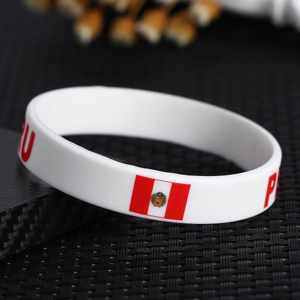 6 Pcs Rubber Bands Bulk Custom Bracelets Flag Decorative Wristband Wrist Bands Slap Bracelets Countr