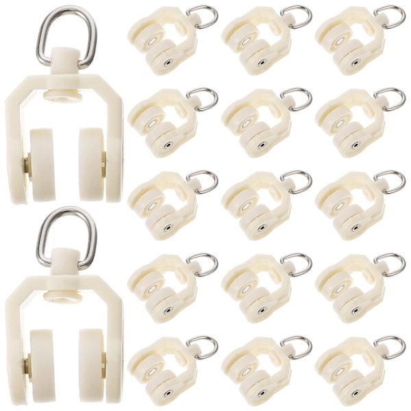 30 kpl Vaihtoehtoiset Verhokiskon Rullat Joustavat Verhot Hiljaiset Liukulaitteet Verho-osat 2,2x3x1,4xm Parts 2.2x3x1.4xm