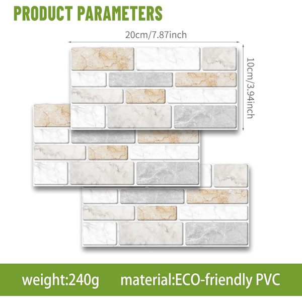 Self-adhesive stickers 20x10cm (48 sheets)