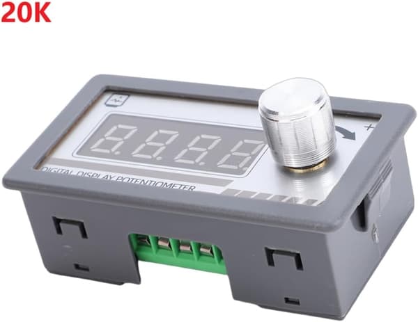 Potentiometer, 10KΩ Motstånd 4-siffrig skärm Hastighet & Grå (20K) - 20K Digital Display Variabel med för Controller Inverter, Programmerbar, ABS 20K