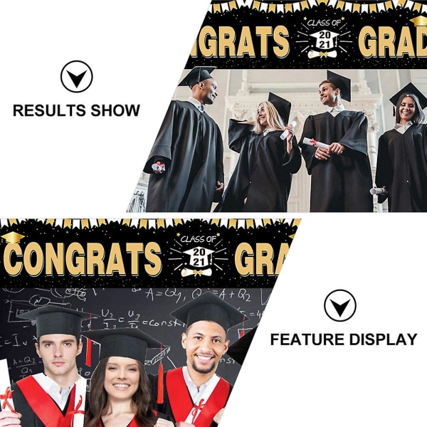 Class Of  Graduation Banner Graduate Party Celebration Decor Banner180x40cm