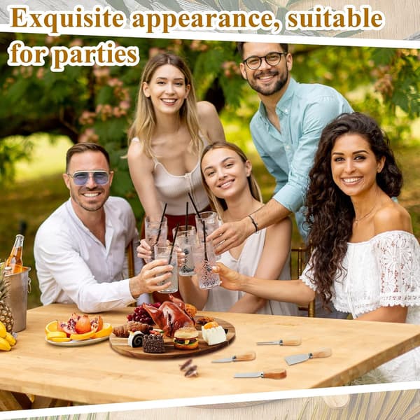 5 stk. runde charcuteribrætter i tommer til