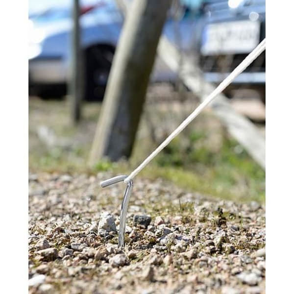 Teltpløkker - Længde 18 cm - Galvaniseret stål - Diameter 6 mm - 10-pak