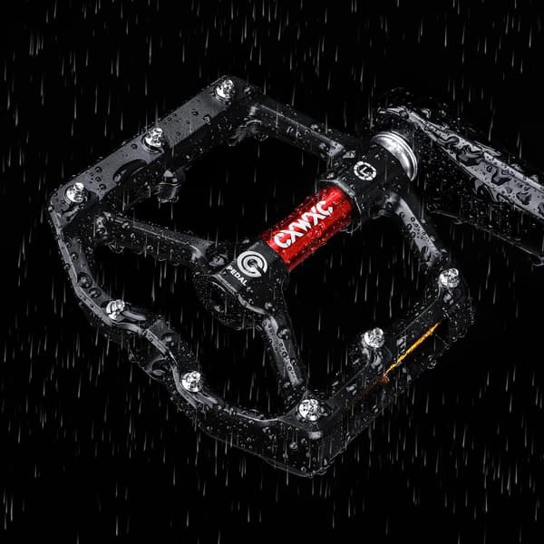 Aluminium Alloy Road/MTB Bicycle Pedals with Removable Non-Slip Studs
