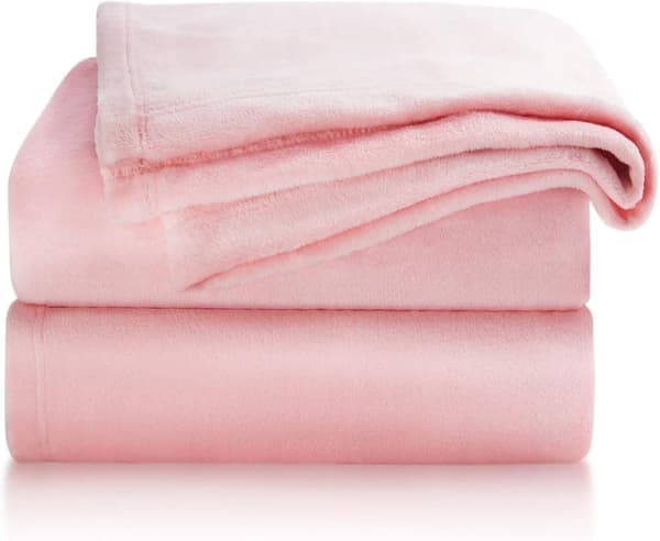 Fleecetæpper - Størrelse Rosa Sengetæppe Til Sofaseng, Blødt og Hyggeligt Tæppe