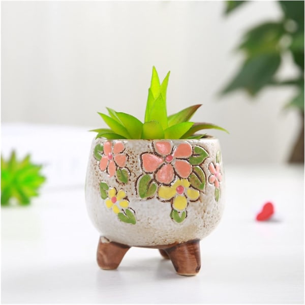 1 kpl Mini Pot Keraaminen kasvi Pieni kukkaruukku