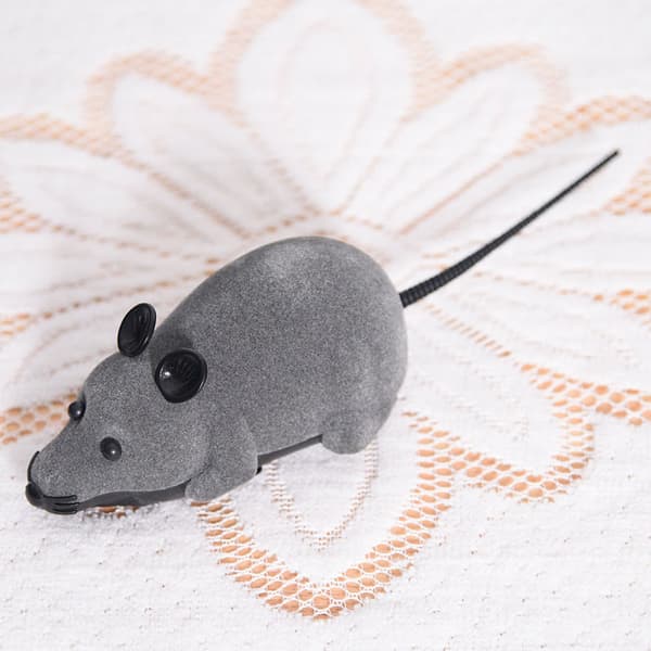 Funny Cat Remote Control Wireless Mouse Toy Grey