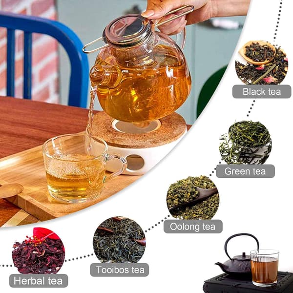 Tesil, tesil i rostfritt stål, tesil, teinfuser tesil med lock, finhålsfilter, hopfällbar