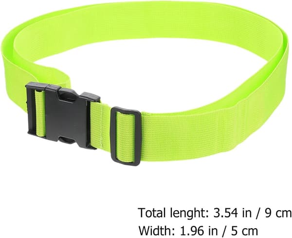 Justerbart bagasjesett i polyester med PVC-stropper, hengende merker