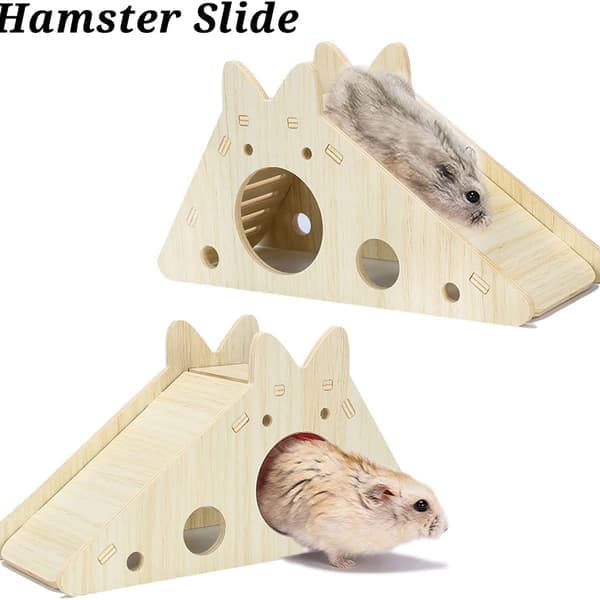 3 Hamsterhuse, Træ Smådyrshuse, Naturligt Rede til