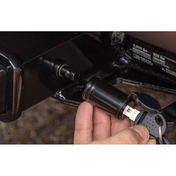 Black Hitch Lock, 5/8 Inch Pin Diameter, Fits 2 Inch Receivers