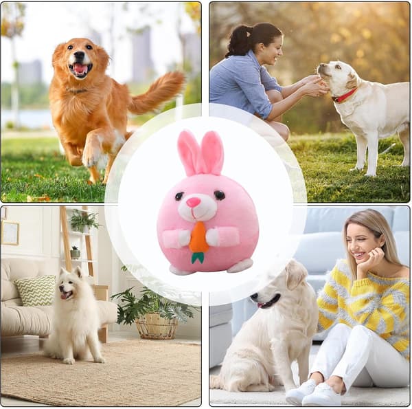Dynamic Interactive Boring Dog Toy Rabbit Cartoon Washable Plush Dog Toy