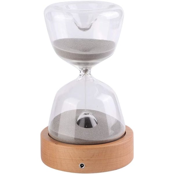 Sandtimer med LED-nattlampa 15 minuter 7 färger Sandtimer Nyhet 2 i 1 Sandtimer Sömn hjälp USB-lampa för