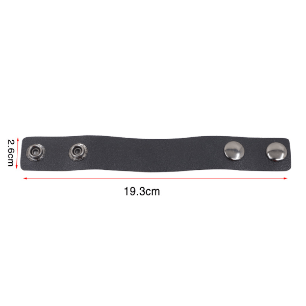 4 stk. PU Læder Duty Belt Keeper og Dobbelt Snap Belt Keeper Loop Duty Keepers Passer til Sikkerhed Taktisk Duty Belt Keepers