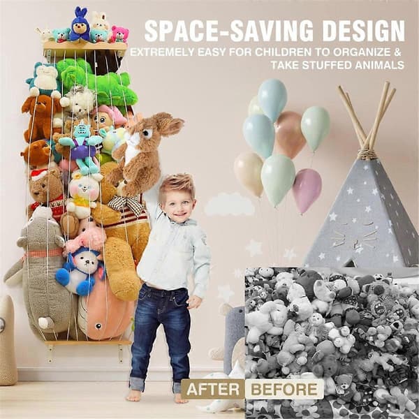 Corner Storage Stuffed Animal Toy Organizer Toy Shelf As Shown71