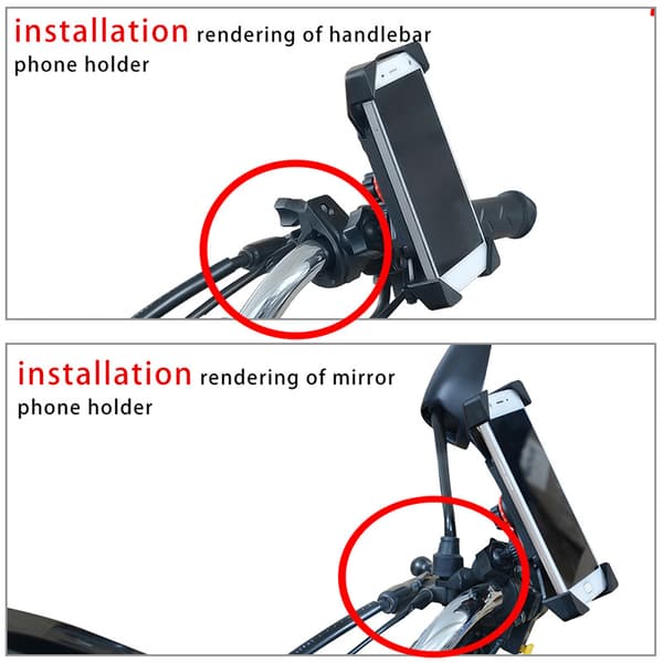 Pyöräpuhelinpidike Moottoripyörän älypuhelinpidike, Universal Handleb