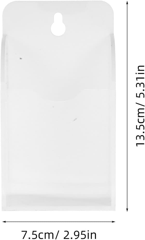 Remote Control Wall Mount Storage Box Acrylic White Easy Installation Sturdy and Secure Modern