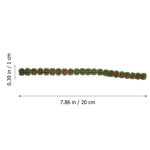 6 st Landskapsbuskbandmodeller Simuleringsbuskdekorationer Sandbordprydnader Röd 20x1cm Red 20x1cm