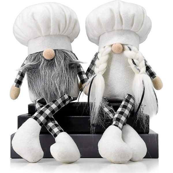 Tomtefigur i Buffelrutig Mönster, Jultomte Plyschkollektion, C