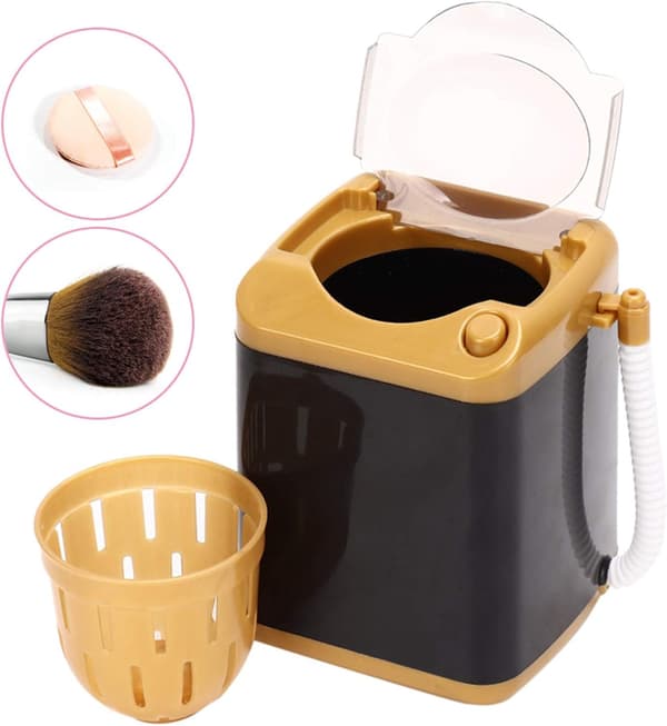 Automatic Makeup Brush Cleaner Machine Mini Washing Machine Spinner Super Fast Electric Makeup Brush Cleaner for Cleaning Makeup Tools
